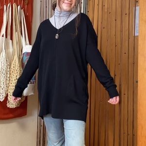 Anthropologie black sweater/sweater dress